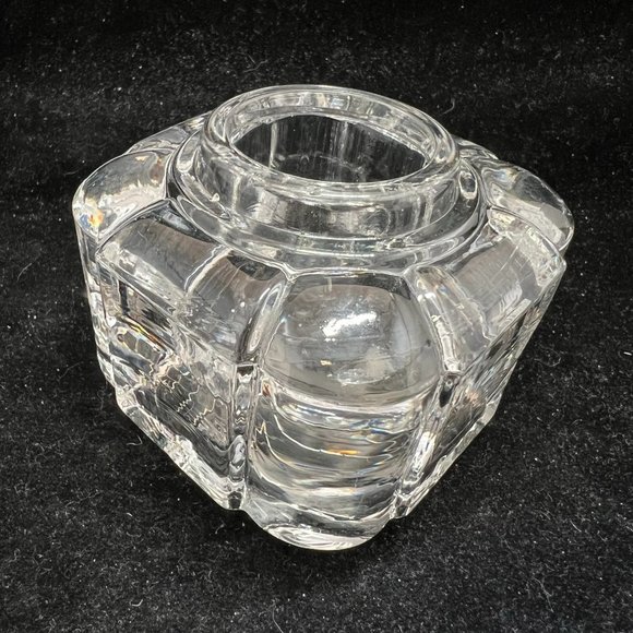 Block Inkwell Accents | Antique Early American 1879 Art Deco Bevel Cut Crystal Glass ...